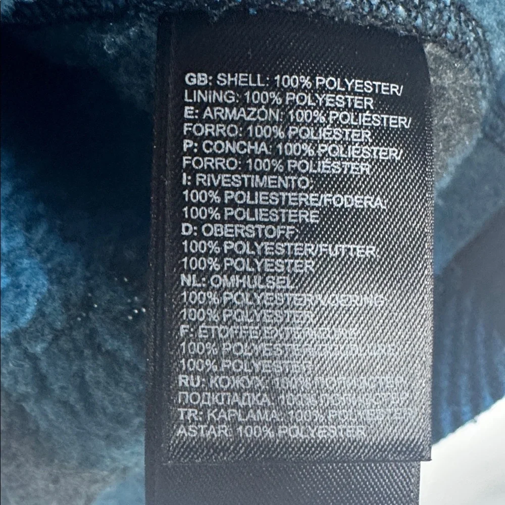 The North Face Buffalo‎ Plaid Black & Blue Quarter Zip Fleece Size Medium